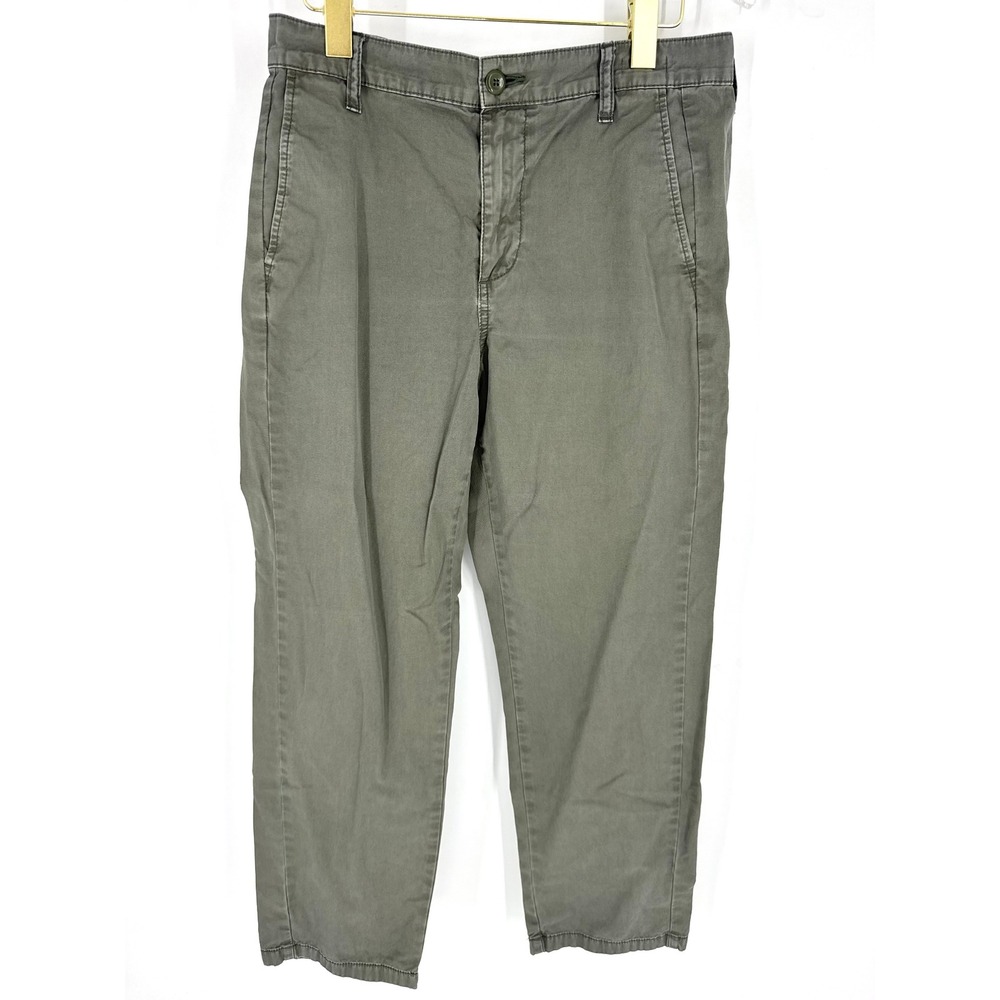 J.Crew Slouchy Boyfriend Chino Pants Olive Green 100% Cotton Size 27